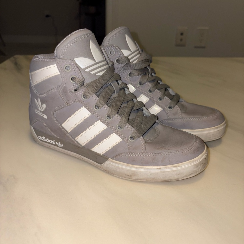 Adidas Gray High-Top Sneakers